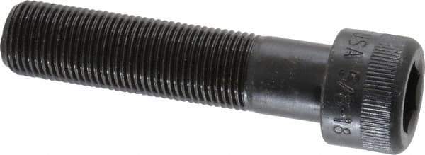 Holo-Krome - 5/8-18 UNF Hex Socket Drive, Socket Cap Screw - Alloy Steel, Black Oxide Finish, Partially Threaded, 2-3/4" Length Under Head - Apex Tool & Supply
