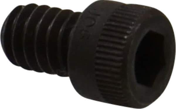 Holo-Krome - 1/4-20 UNC Hex Socket Drive, Socket Cap Screw - Alloy Steel, Black Oxide Finish, Fully Threaded, 3/8" Length Under Head - Apex Tool & Supply