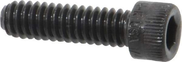 Holo-Krome - 1/4-20 UNC Hex Socket Drive, Socket Cap Screw - Alloy Steel, Black Oxide Finish, Fully Threaded, 7/8" Length Under Head - Apex Tool & Supply