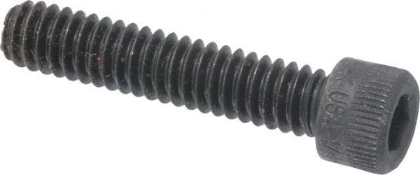 Holo-Krome - 1/4-20 UNC Hex Socket Drive, Socket Cap Screw - Alloy Steel, Black Oxide Finish, Fully Threaded, 1-1/4" Length Under Head - Apex Tool & Supply