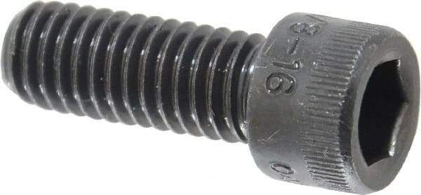 Holo-Krome - 3/8-16 UNC Hex Socket Drive, Socket Cap Screw - Alloy Steel, Black Oxide Finish, Fully Threaded, 1" Length Under Head - Apex Tool & Supply