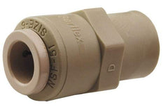 Parker - 5/16" Outside Diam, 3/8 NPTF, Acetal Push-to-Connect Tube Female Connector - 300 Max psi, Tan - Apex Tool & Supply