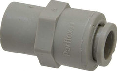 Parker - 3/8" Outside Diam, 1/4 NPTF, Acetal Push-to-Connect Tube Female Connector - 300 Max psi, Tan - Apex Tool & Supply