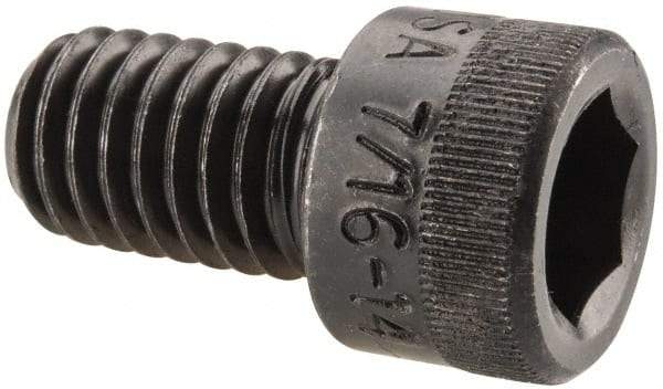 Holo-Krome - 7/16-14 UNC Hex Socket Drive, Socket Cap Screw - Alloy Steel, Black Oxide Finish, Fully Threaded, 3/4" Length Under Head - Apex Tool & Supply