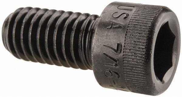 Holo-Krome - 7/16-14 UNC Hex Socket Drive, Socket Cap Screw - Alloy Steel, Black Oxide Finish, Fully Threaded, 7/8" Length Under Head - Apex Tool & Supply