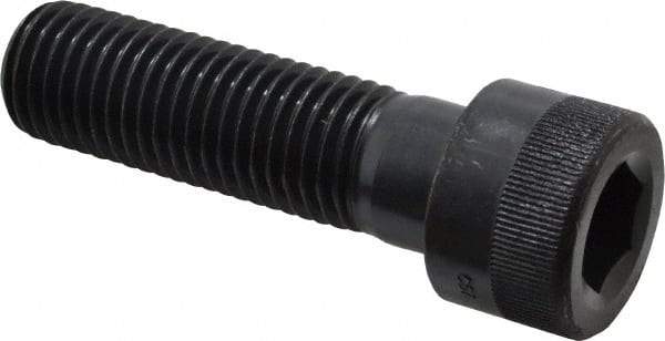 Holo-Krome - 1-8 UNC Hex Socket Drive, Socket Cap Screw - Alloy Steel, Black Oxide Finish, Partially Threaded, 3-1/2" Length Under Head - Apex Tool & Supply