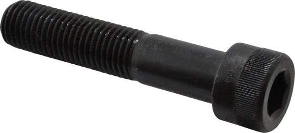 Holo-Krome - 1-8 UNC Hex Socket Drive, Socket Cap Screw - Alloy Steel, Black Oxide Finish, Partially Threaded, 5" Length Under Head - Apex Tool & Supply