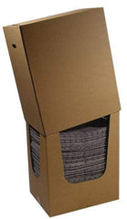 Brady SPC Sorbents - 39 Gal Capacity per Package, Universal Pad - 19" Long x 15" Wide, Gray, Polypropylene - Apex Tool & Supply