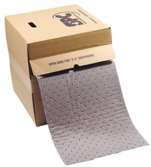Brady SPC Sorbents - 23 Gal Capacity per Package, Universal Roll - 150' Long x 15" Wide, Gray, Polypropylene - Apex Tool & Supply