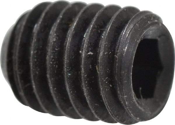 Holo-Krome - #10-32 UNF, 1/4" OAL, Cup Point Set Screw - Grade 8 Alloy Steel, 3/32" Key - Apex Tool & Supply