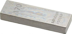 Mitutoyo - 0.17" Rectangular Steel Gage Block - Accuracy Grade 0, Includes Certificate of Inspection - Apex Tool & Supply