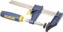 Irwin - 6" Capacity, 3-1/8" Throat Depth Bar Clamp - 1,000 Lb Clamping Pressure, 6" OAL - Apex Tool & Supply