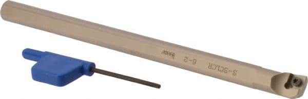 Iscar - 0.449" Min Bore Diam, 6" OAL, 3/8" Shank Diam, S-SCLC Indexable Boring Bar - CC.T 2 Insert, Screw Holding Method - Apex Tool & Supply