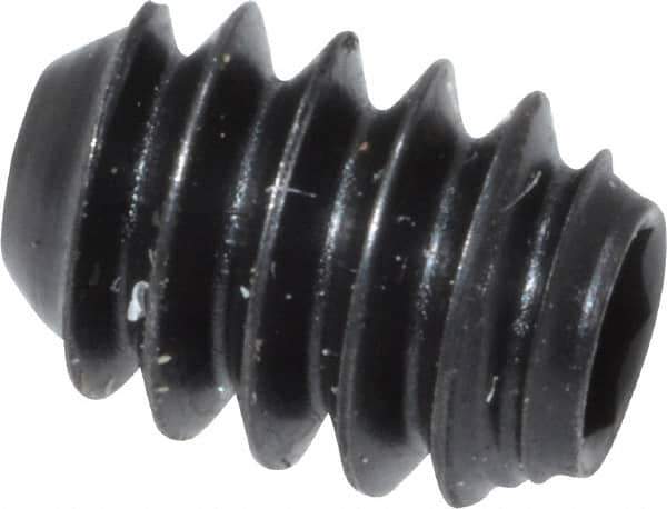 Holo-Krome - #6-32 UNC, 3/16" OAL, Cup Point Set Screw - Grade 8 Alloy Steel, 1/16" Key - Apex Tool & Supply