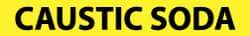 NMC - Pipe Marker with Caustic Soda Legend and No Graphic - 3/4 to 1-1/4" Pipe Outside Diam, Black on Yellow - Apex Tool & Supply