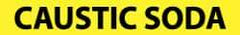 NMC - Pipe Marker with Caustic Soda Legend and No Graphic - 3/4 to 1-1/4" Pipe Outside Diam, Black on Yellow - Apex Tool & Supply