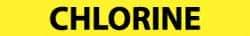 NMC - Pipe Marker with Chlorine Legend and No Graphic - 3/4 to 1-1/4" Pipe Outside Diam, Black on Yellow - Apex Tool & Supply