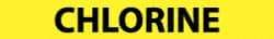 NMC - Pipe Marker with Chlorine Legend and No Graphic - 1-1/2 to 2" Pipe Outside Diam, Black on Yellow - Apex Tool & Supply