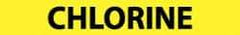 NMC - Pipe Marker with Chlorine Legend and No Graphic - 3/4 to 1-1/4" Pipe Outside Diam, Black on Yellow - Apex Tool & Supply