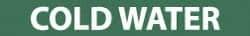 NMC - Pipe Marker with Cold Water Legend and No Graphic - 3/4 to 1-1/4" Pipe Outside Diam, White on Green - Apex Tool & Supply