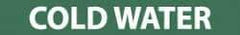 NMC - Pipe Marker with Cold Water Legend and No Graphic - 3/4 to 1-1/4" Pipe Outside Diam, White on Green - Apex Tool & Supply