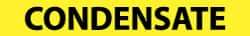 NMC - Pipe Marker with Condensate Legend and No Graphic - 2-1/2 to 6" Pipe Outside Diam, Black on Yellow - Apex Tool & Supply