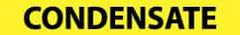 NMC - Pipe Marker with Condensate Legend and No Graphic - 2-1/2 to 6" Pipe Outside Diam, Black on Yellow - Apex Tool & Supply