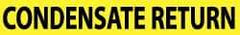 NMC - Pipe Marker with Condensate Return Legend and No Graphic - 1-1/2 to 2" Pipe Outside Diam, Black on Yellow - Apex Tool & Supply