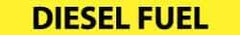 NMC - Pipe Marker with Diesel Fuel Legend and No Graphic - 3/4 to 1-1/4" Pipe Outside Diam, Black on Yellow - Apex Tool & Supply