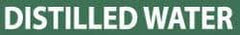 NMC - Pipe Marker with Distilled Water Legend and No Graphic - 2-1/2 to 6" Pipe Outside Diam, White on Green - Apex Tool & Supply
