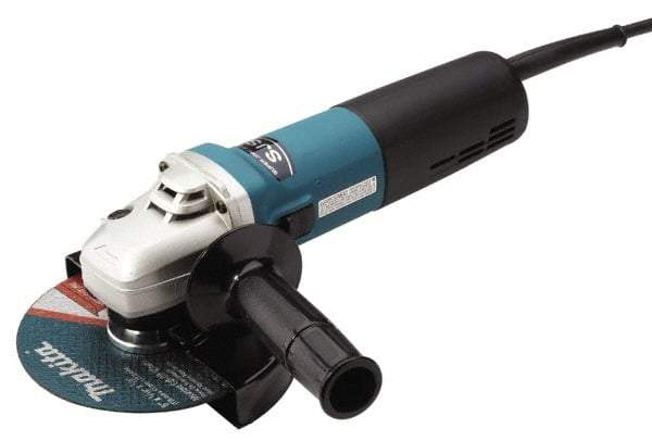 Makita - 6" Wheel Diam, 4,000 to 9,000 RPM, Corded Angle & Disc Grinder - 5/8-11 Spindle, 120 Volts, 12 Amps - Apex Tool & Supply