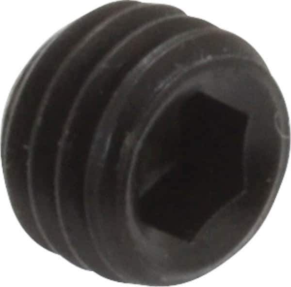 Holo-Krome - 1/4-28 UNF, 3/16" OAL, Cup Point Set Screw - Grade 8 Alloy Steel, 1/8" Key - Apex Tool & Supply