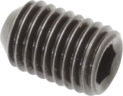 Holo-Krome - 1/4-28 UNF, 3/8" OAL, Cup Point Set Screw - Grade 8 Alloy Steel, 1/8" Key - Apex Tool & Supply