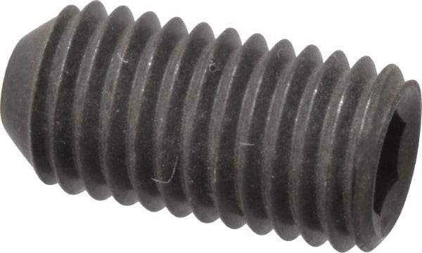 Holo-Krome - 1/4-28 UNF, 1/2" OAL, Cup Point Set Screw - Grade 8 Alloy Steel, 1/8" Key - Apex Tool & Supply