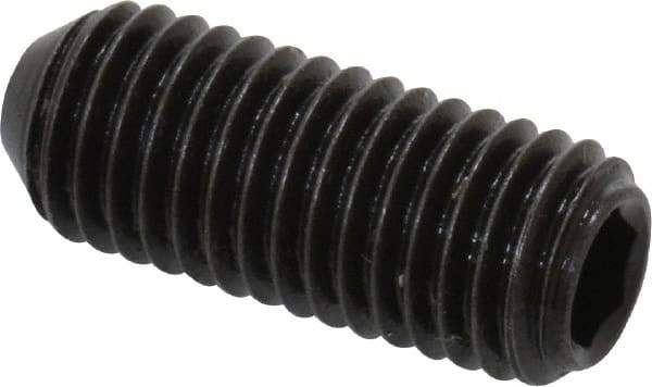 Holo-Krome - 1/4-28 UNF, 5/8" OAL, Cup Point Set Screw - Grade 8 Alloy Steel, 1/8" Key - Apex Tool & Supply
