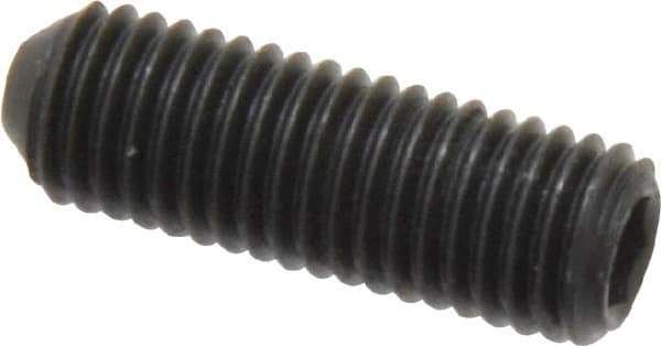Holo-Krome - 1/4-28 UNF, 3/4" OAL, Cup Point Set Screw - Grade 8 Alloy Steel, 1/8" Key - Apex Tool & Supply