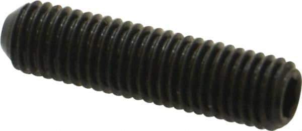 Holo-Krome - 1/4-28 UNF, 1" OAL, Cup Point Set Screw - Grade 8 Alloy Steel, 1/8" Key - Apex Tool & Supply