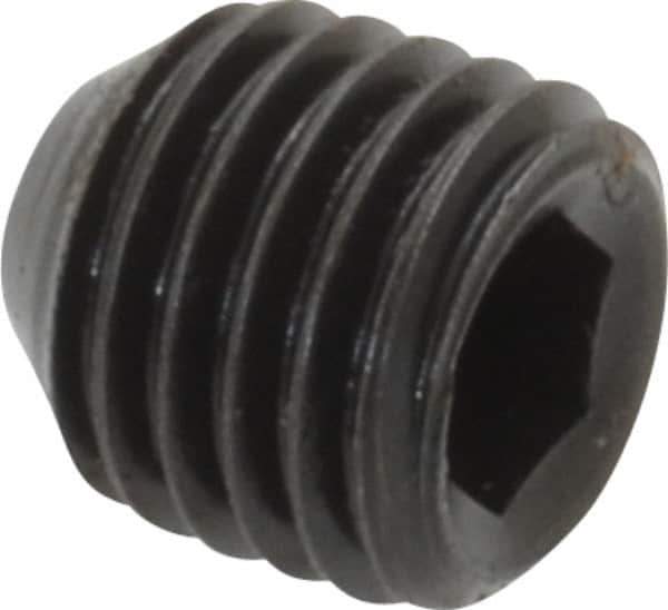 Holo-Krome - 5/16-24 UNF, 5/16" OAL, Cup Point Set Screw - Grade 8 Alloy Steel, 5/32" Key - Apex Tool & Supply