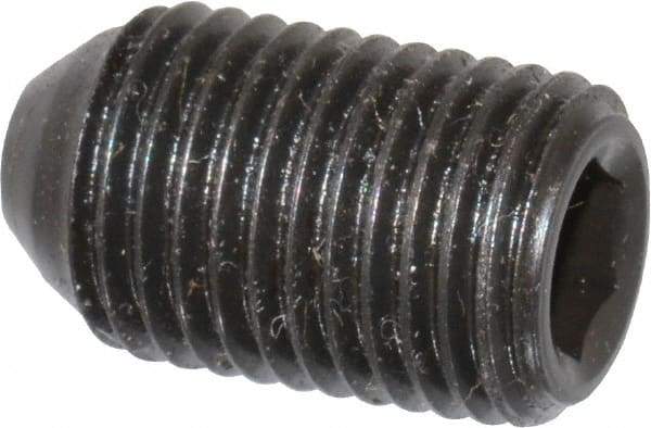 Holo-Krome - 3/8-24 UNF, 5/8" OAL, Cup Point Set Screw - Grade 8 Alloy Steel, 3/16" Key - Apex Tool & Supply