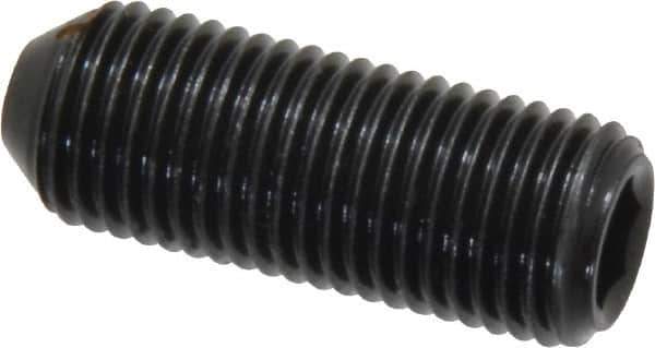 Holo-Krome - 3/8-24 UNF, 1" OAL, Cup Point Set Screw - Grade 8 Alloy Steel, 3/16" Key - Apex Tool & Supply