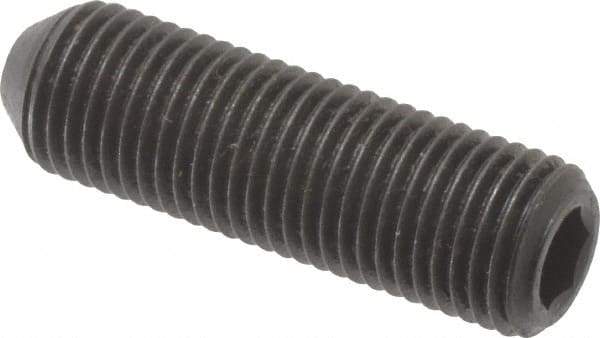 Holo-Krome - 3/8-24 UNF, 1-1/4" OAL, Cup Point Set Screw - Grade 8 Alloy Steel, 3/16" Key - Apex Tool & Supply