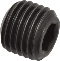 Holo-Krome - 7/16-20 UNF, 3/8" OAL, Cup Point Set Screw - Grade 8 Alloy Steel, 7/32" Key - Apex Tool & Supply