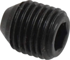 Holo-Krome - 7/16-20 UNF, 1/2" OAL, Cup Point Set Screw - Grade 8 Alloy Steel, 7/32" Key - Apex Tool & Supply