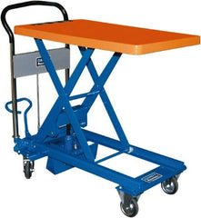 Southworth - 550 Lb Capacity Portable Foot-Operated Scissor Lift Table - 9-1/2" to 31-7/10" Lift Height, 31-1/2" Platform Length x 19-3/4" Platform Width - Apex Tool & Supply