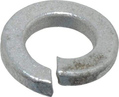 Value Collection - #10, 0.193" ID, 0.056" Thick Split Lock Washer - Grade 2 Spring Steel, Zinc-Plated Finish, 0.193" Min ID, 0.2" Max ID, 0.35" Max OD - Apex Tool & Supply