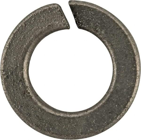 Value Collection - #12, 0.22" ID, 0.063" Thick Split Lock Washer - Grade 2 Spring Steel, Zinc-Plated Finish, 0.22" Min ID, 0.227" Max ID, 0.391" Max OD - Apex Tool & Supply