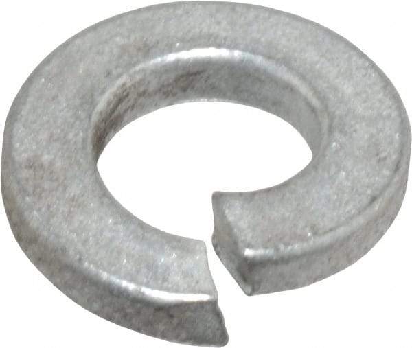 Value Collection - 1/4", 0.252" ID, 0.077" Thick Split Lock Washer - Grade 2 Spring Steel, Zinc-Plated Finish, 0.252" Min ID, 0.26" Max ID, 0.489" Max OD - Apex Tool & Supply