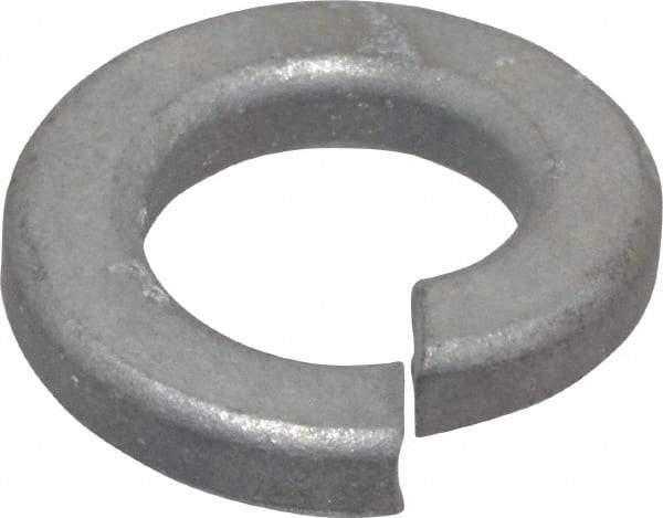 Value Collection - 7/16", 0.44" ID, 0.133" Thick Split Lock Washer - Grade 2 Spring Steel, Zinc-Plated Finish, 0.44" Min ID, 0.45" Max ID, 0.784" Max OD - Apex Tool & Supply