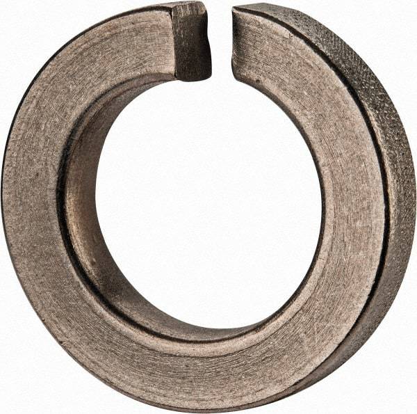 Value Collection - 1", 1.003" ID, 0.306" Thick Split Lock Washer - Grade 2 Spring Steel, Zinc-Plated Finish, 1.003" Min ID, 1.024" Max ID, 1.705" Max OD - Apex Tool & Supply