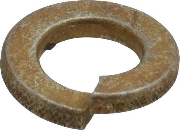 Value Collection - 3/8", 0.377" ID, 0.094" Thick Split Lock Washer - Grade 2 Spring Steel, Zinc Yellow Dichromate Finish, 0.377" Min ID, 0.385" Max ID, 0.68" Max OD - Apex Tool & Supply